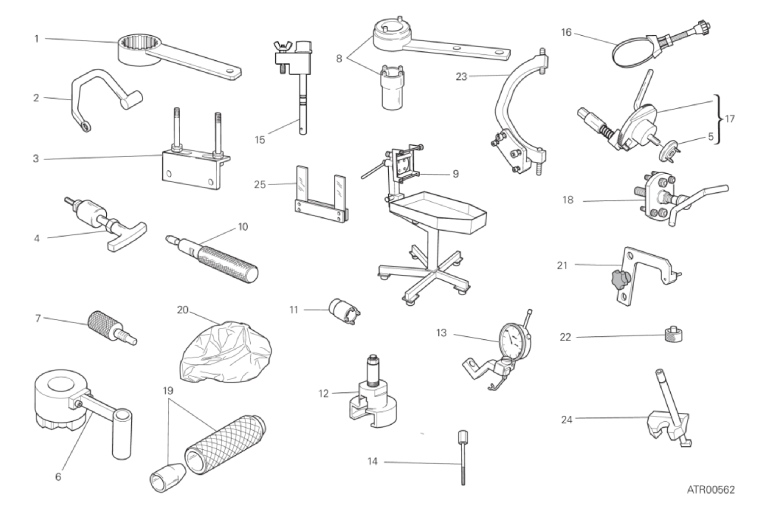 01B WORKSHOP SERVICE TOOLS, ENGINE (2/3)