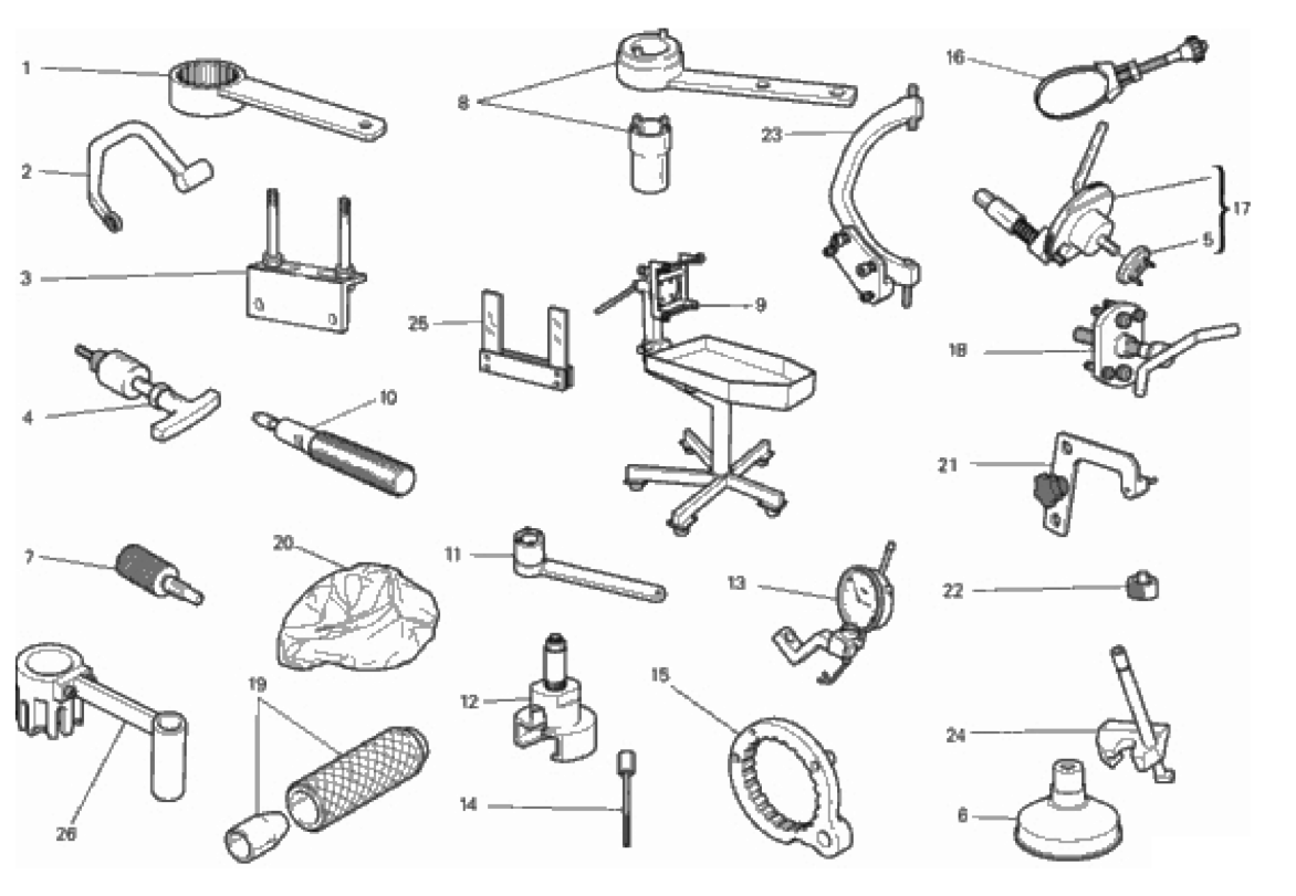 WORKSHOP SERVICE TOOLS, ENGINE