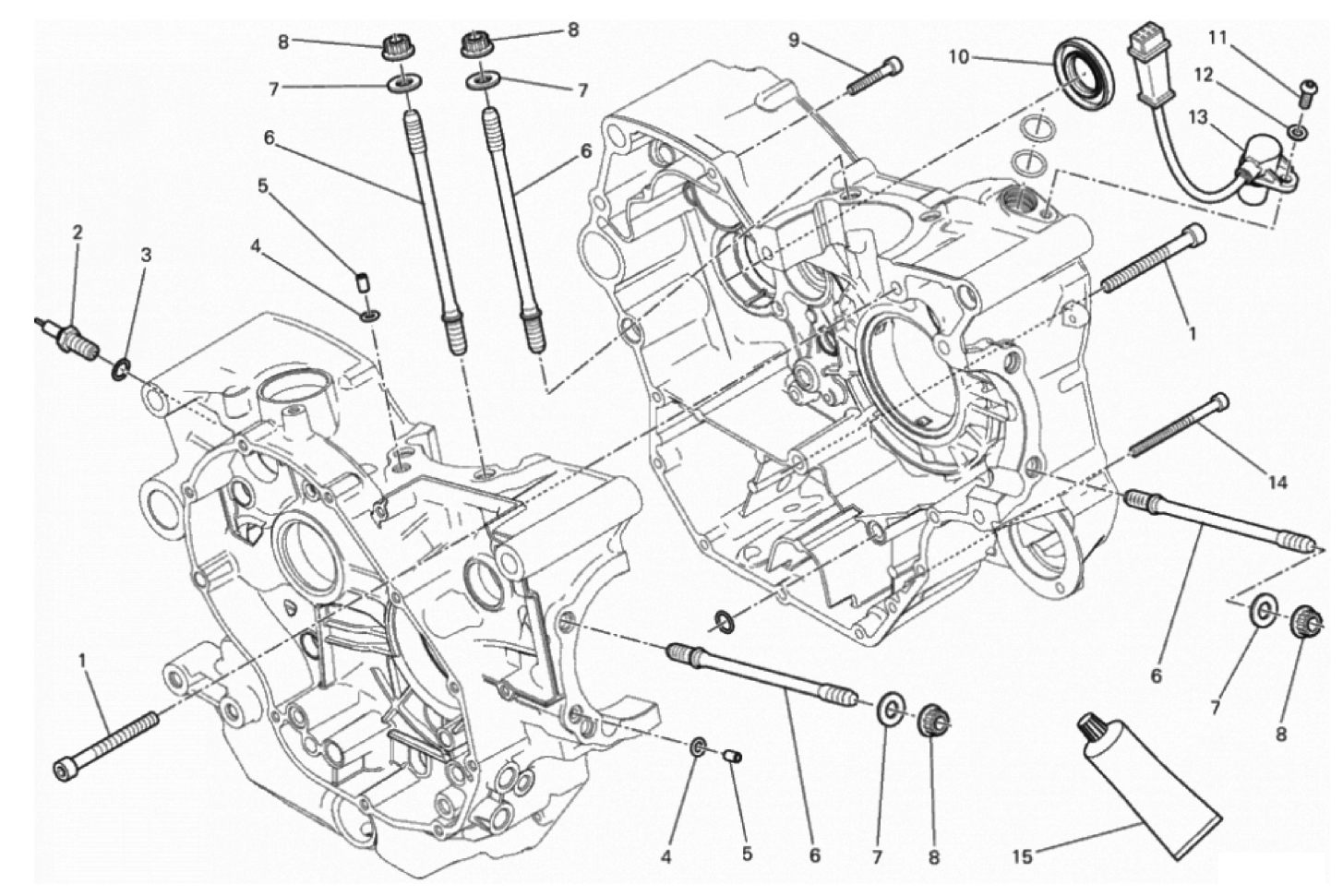 HALF-CRANKCASES PAIR