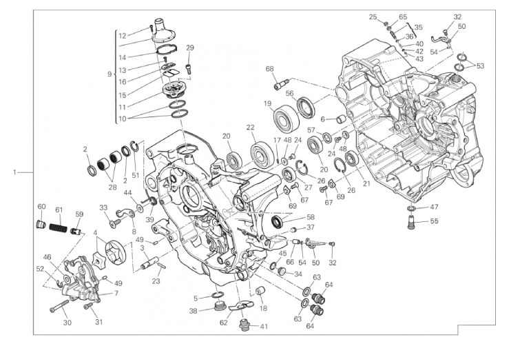 HALF-CRANKCASES PAIR 