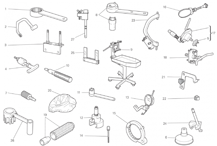 WORKSHOP SERVICE TOOLS, ENGINE 