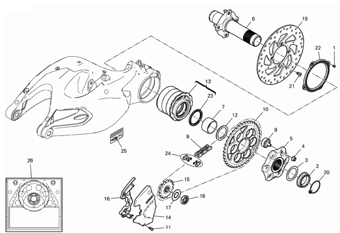 HUB, REAR WHEEL 