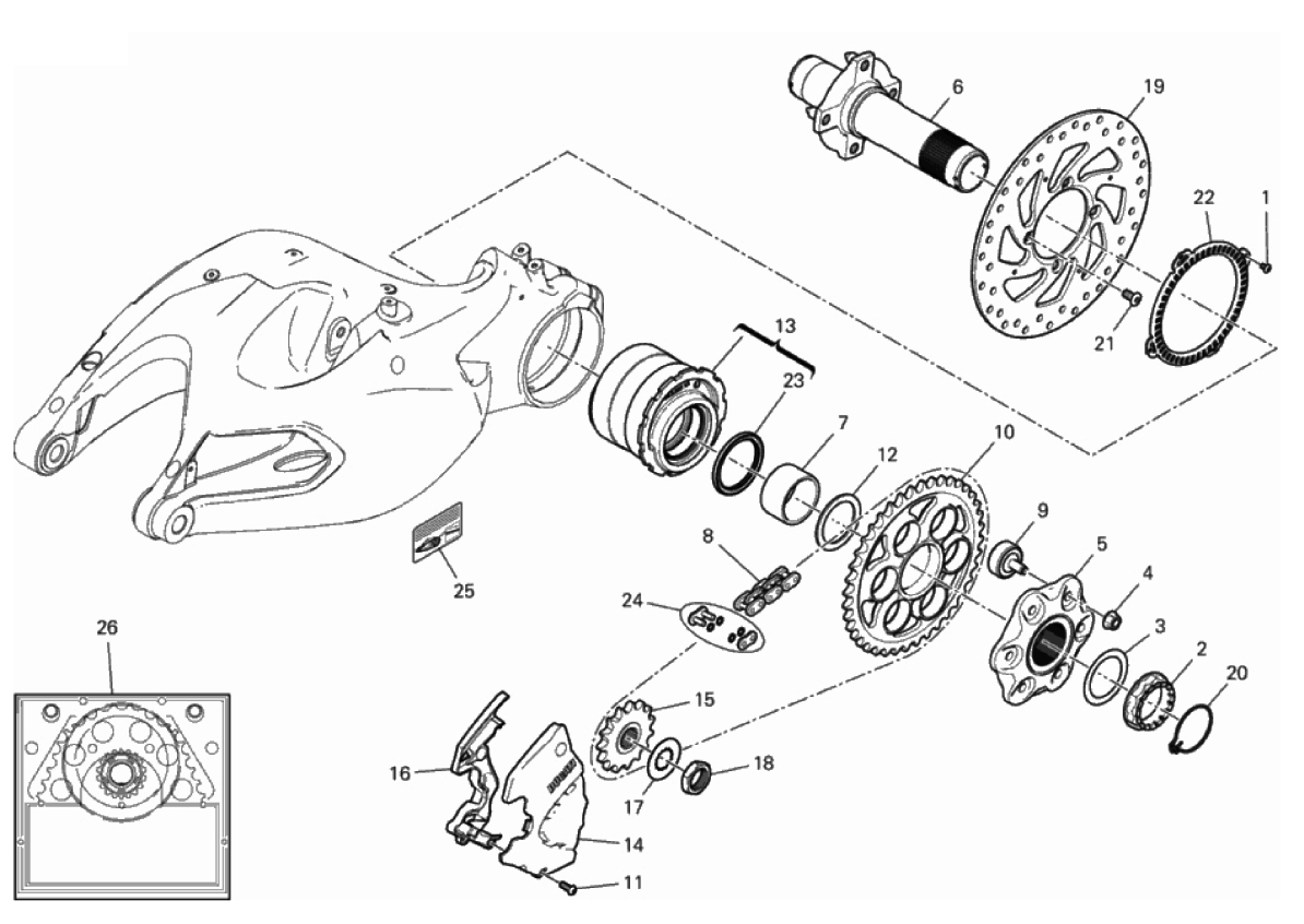 HUB, REAR WHEEL 