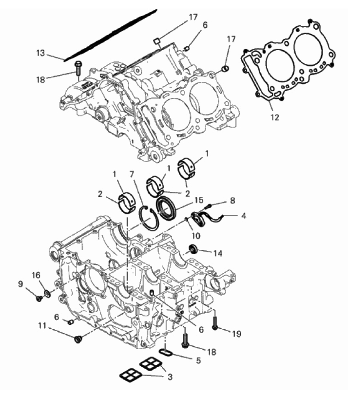 HALF-CRANKCASES PAIR 