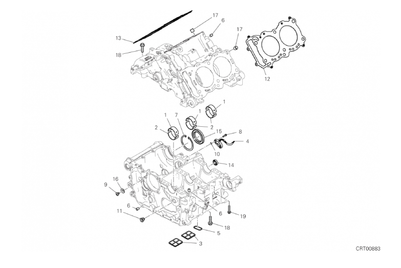 09B HALF-CRANKCASES PAIR (12/18)