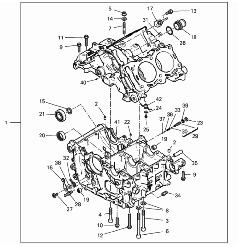 HALF-CRANKCASES PAIR 