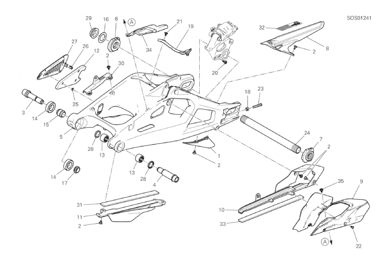 19A REAR SWINGING ARM (5/50)
