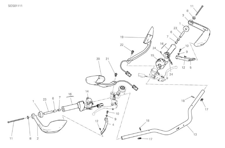 22A HANDLEBAR AND CONTROLS (14/53)
