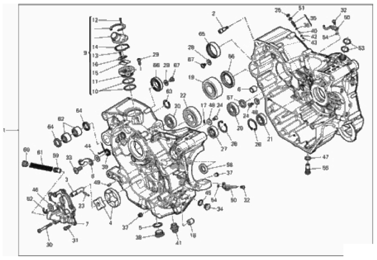 HALF-CRANKCASES PAIR 