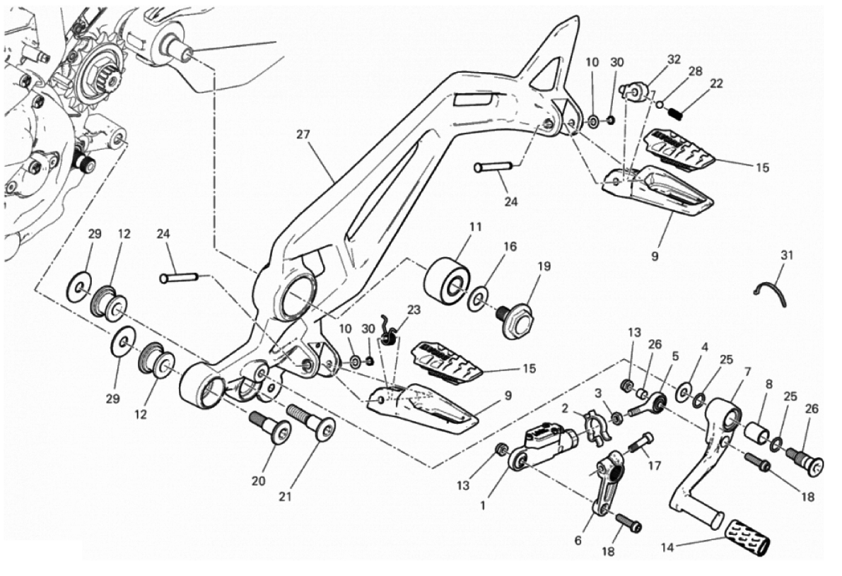 FOOTRESTS, LEFT 