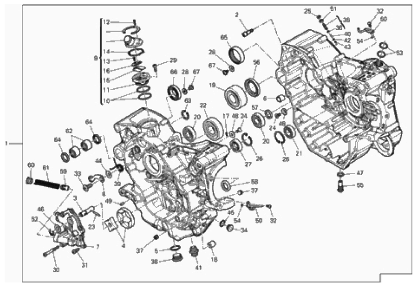 HALF-CRANKCASES PAIR 