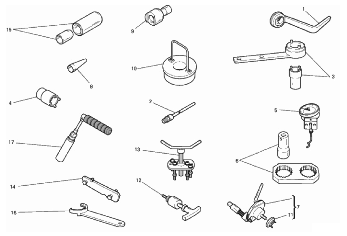 WORKSHOP SERVICE TOOLS, ENGINE 