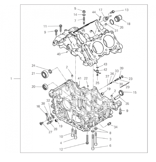 HALF-CRANKCASES PAIR 