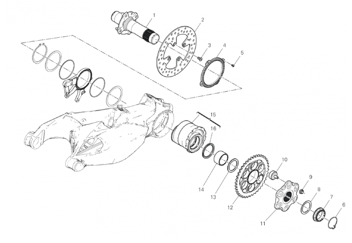 REAR WHEEL SPINDLE 