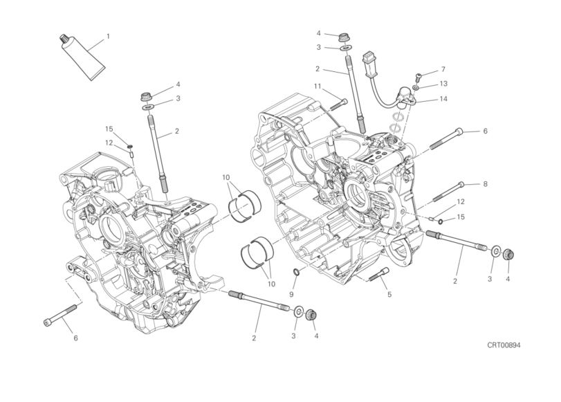 10A HALF-CRANKCASES PAIR (16/16)