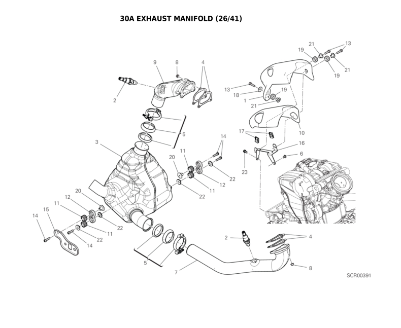 30A EXHAUST MANIFOLD (26/41)