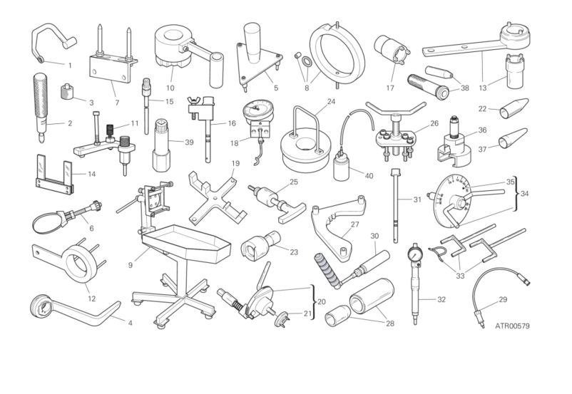 01A WORKSHOP SERVICE TOOLS, ENGINE (1/3)