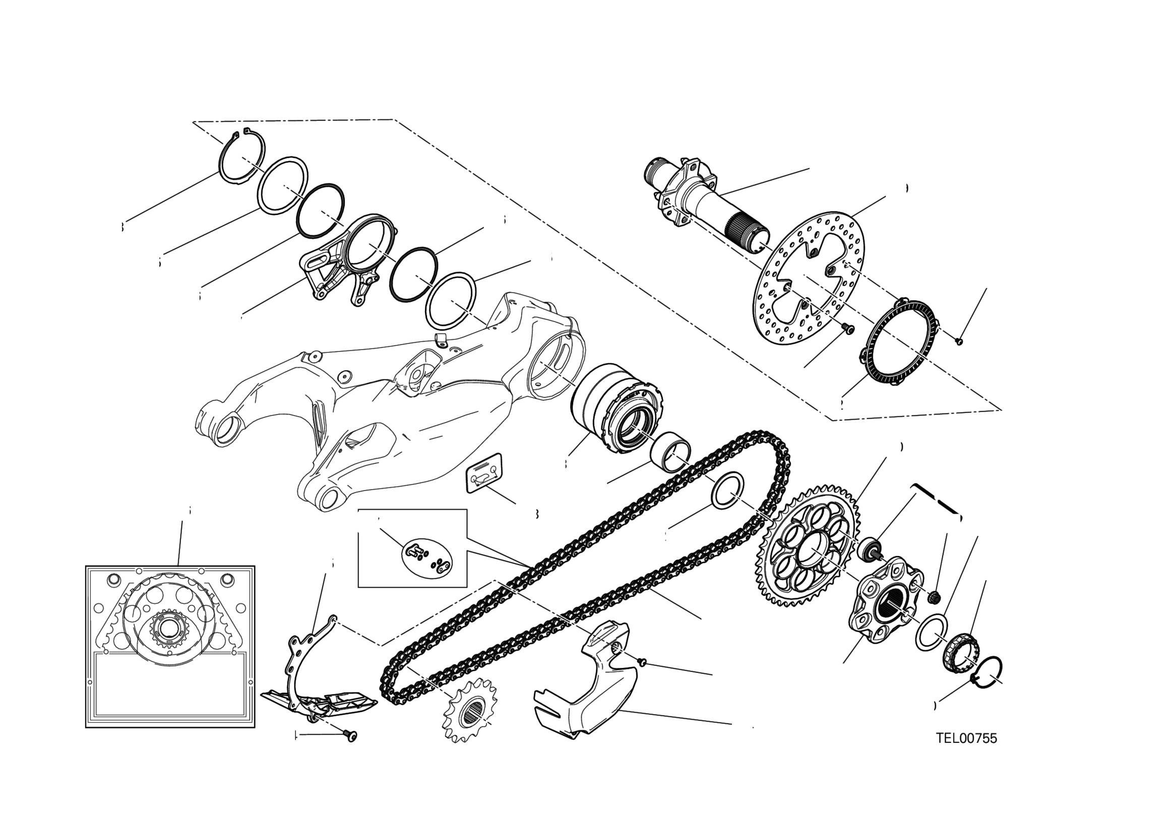 REAR WHEEL SPINDLE 