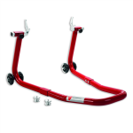 Rear paddock stand for double-sided swinging arm
