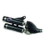 Pair of homologated carbon silencers