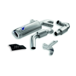 Complete racing exhaust kit with titanium silencer