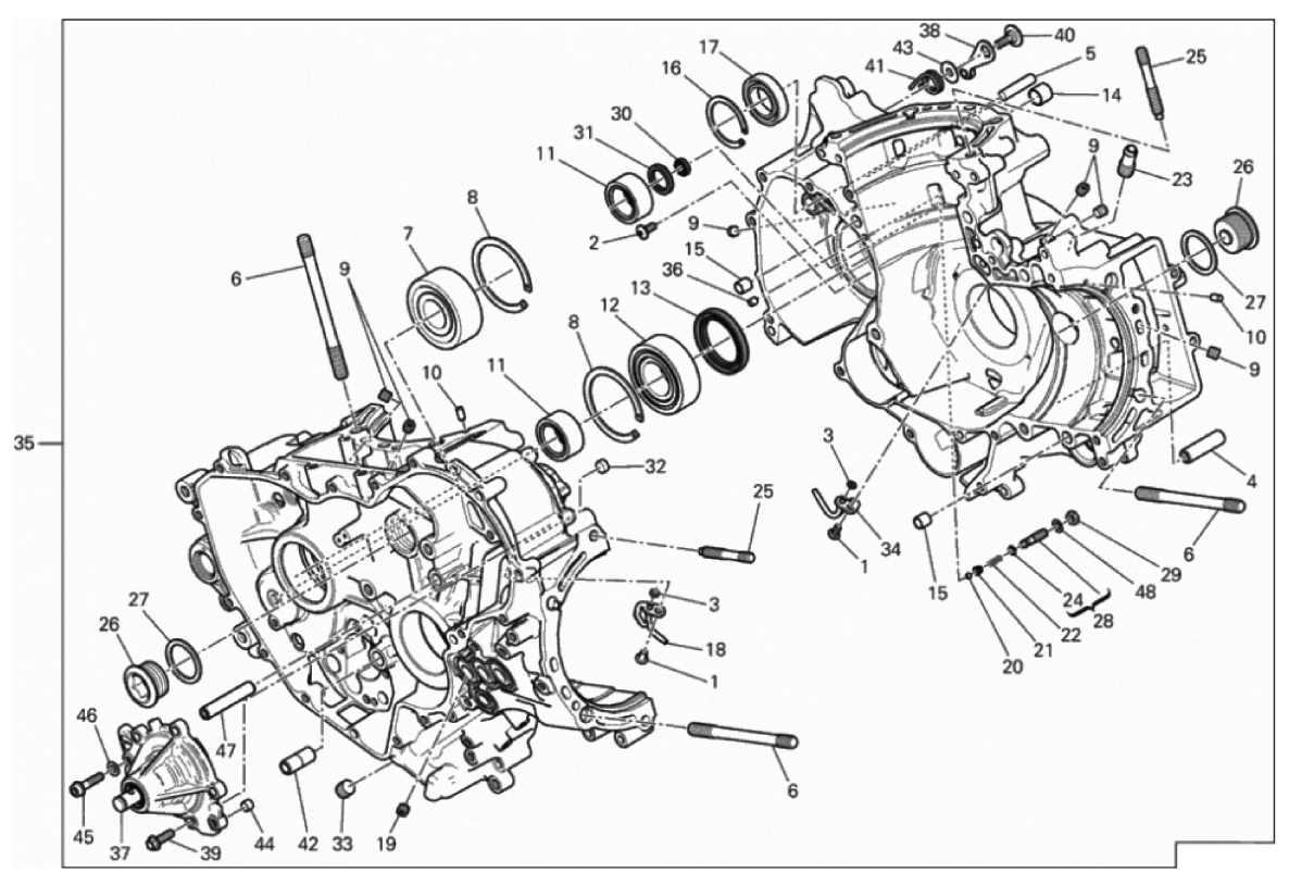 HALF-CRANKCASES PAIR 