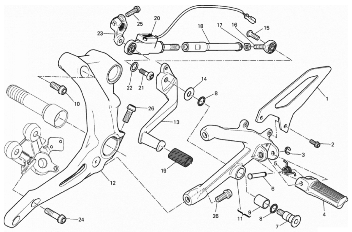 FOOTRESTS, LEFT 