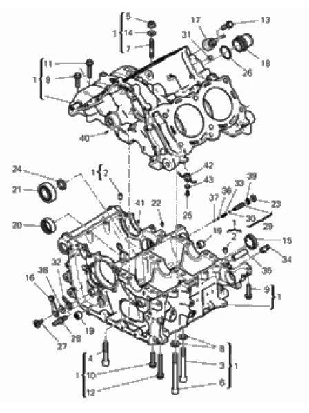 HALF-CRANKCASES PAIR 