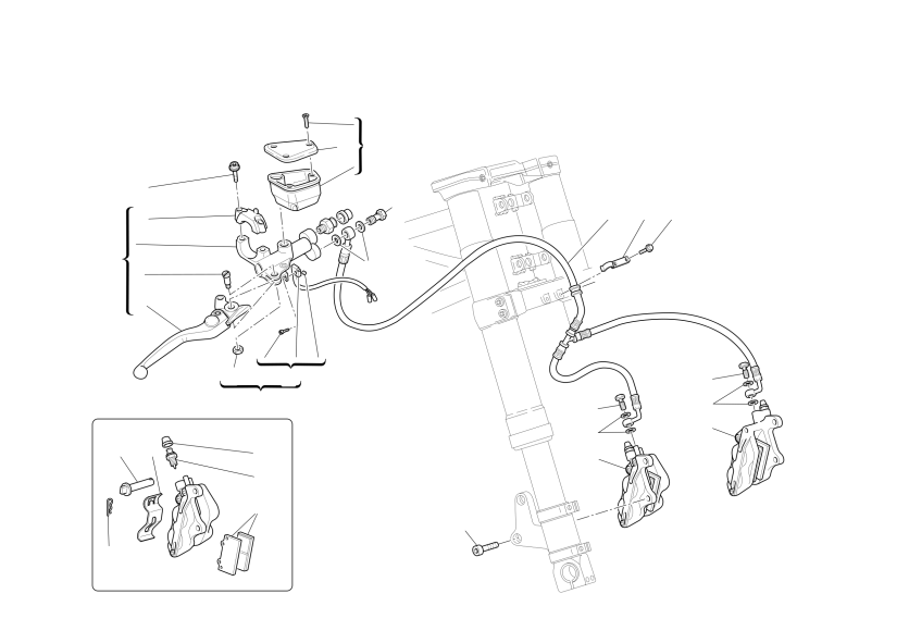 Front hydraulic brake