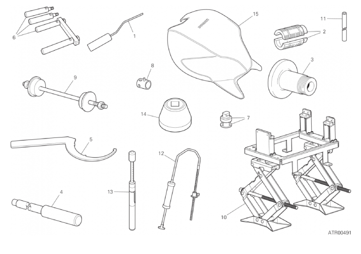 01B WORKSHOP SERVICE TOOLS, FRAME (2/3)
