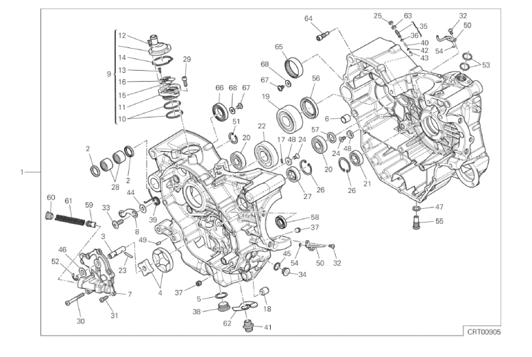 09A HALF-CRANKCASES PAIR (11/17)
