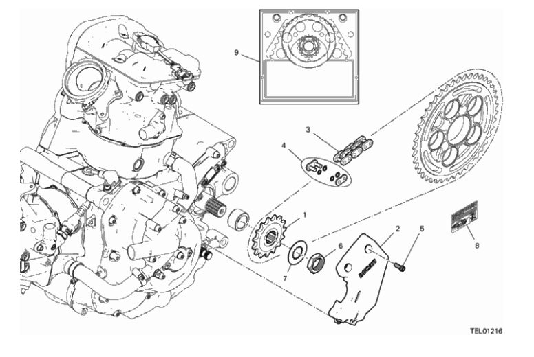 16A FRONT SPROCKET - CHAIN (2/43)
