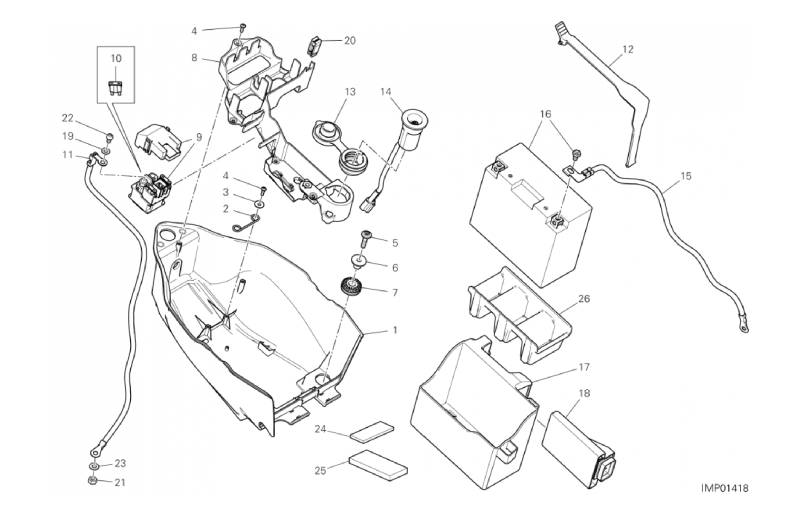 12B BATTERY HOLDER (3/9)
