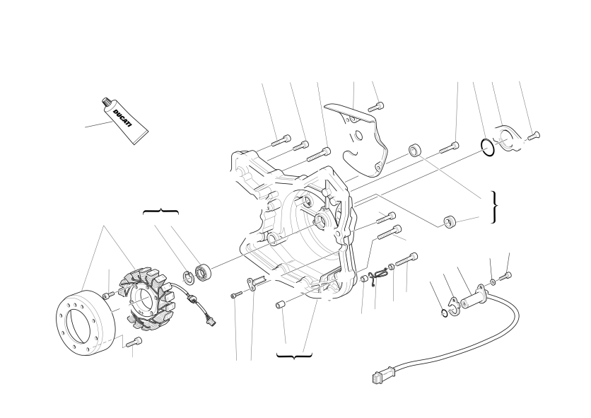 Alternator-side crankcase cover