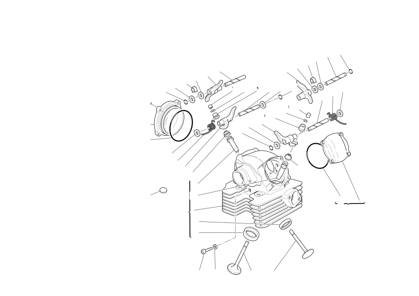 Vertical cylinder head