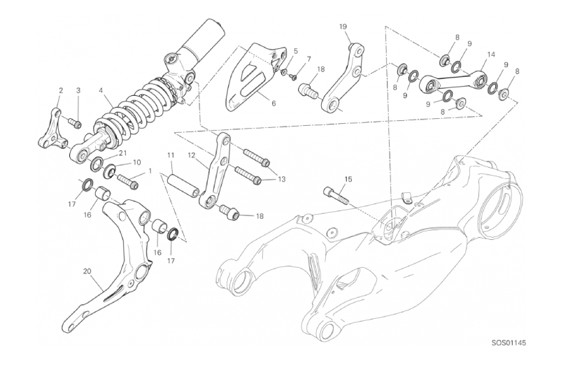 23A REAR SHOCK ABSORBER (15/46)