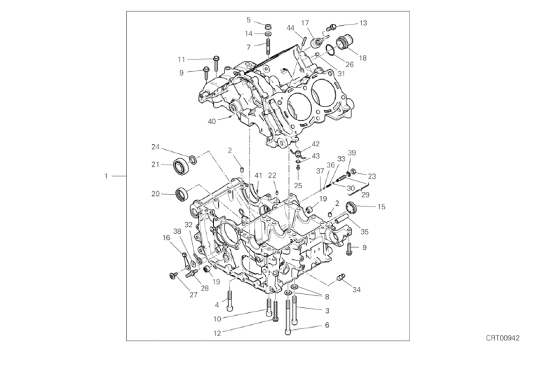 09A HALF-CRANKCASES PAIR (11/18)