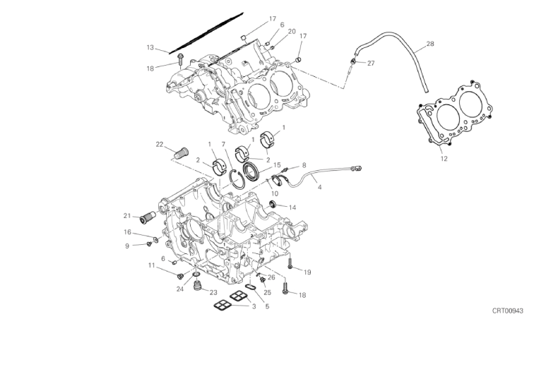 09B HALF-CRANKCASES PAIR (12/18)