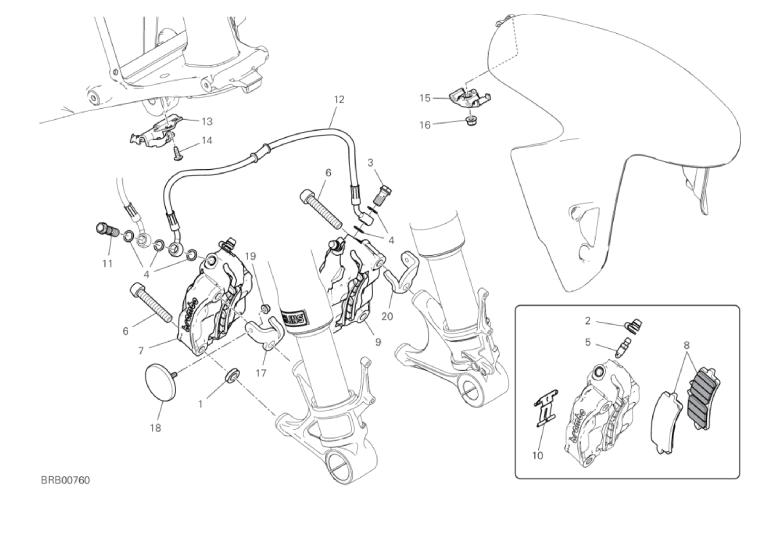 20B FRONT BRAKE SYSTEM (8/43)