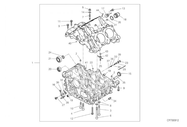 09A HALF-CRANKCASES PAIR (11/18)