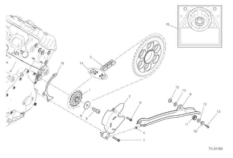 17A FRONT SPROCKET - CHAIN (3/46)