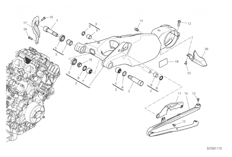 19A REAR SWINGING ARM (7/46)