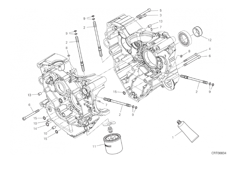 09B HALF-CRANKCASES PAIR (13/18)