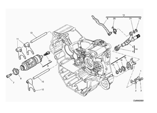 02A SHIFT CAM - FORK (1/16)