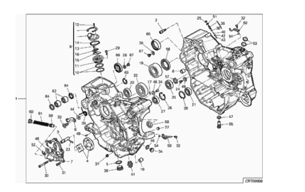 09A HALF-CRANKCASES PAIR (10/16)