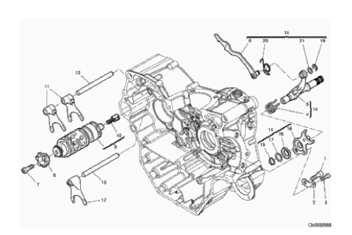 02A SHIFT CAM - FORK (1/16)