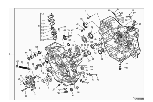 09A HALF-CRANKCASES PAIR (10/16)