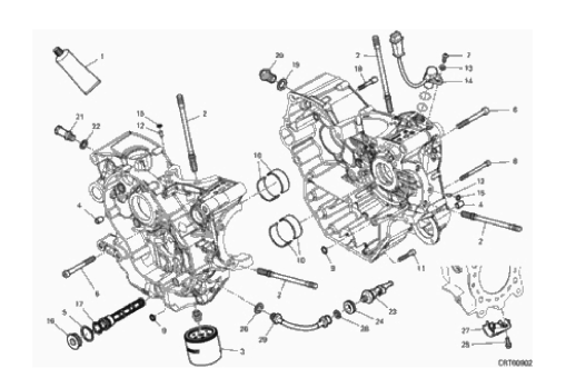 09B HALF-CRANKCASES PAIR (11/16)