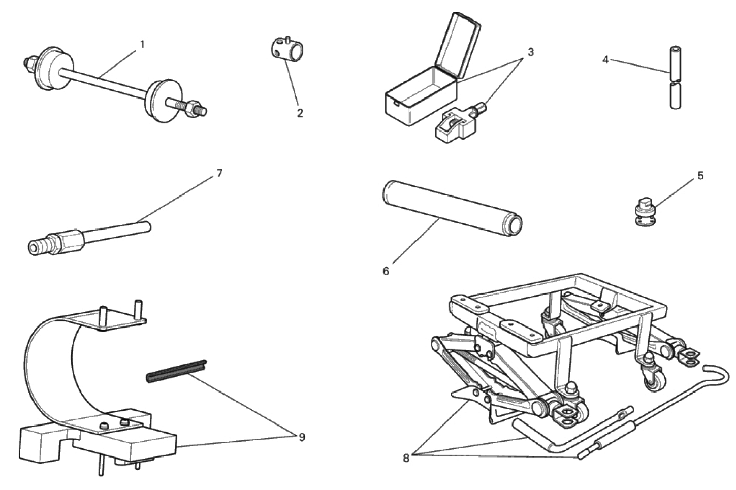 WORKSHOP SERVICE TOOLS, FRAME