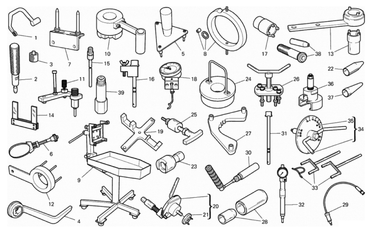 WORKSHOP SERVICE TOOLS, ENGINE 